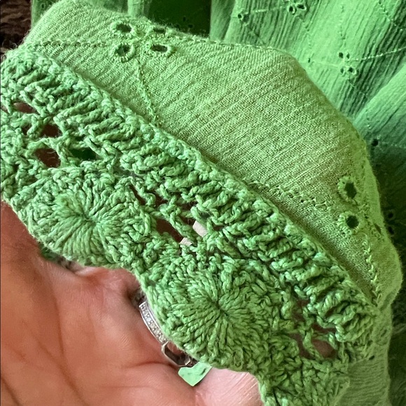 Free people meant to be green strapless eyelet midi dress - Picture 11 of 12